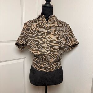 Jane & Delancey Zebra Print Shirt / BNWT